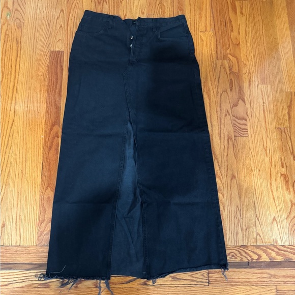 Favorite Daughter Sadie Black Denim Maxi Skirt | Size 31 - Picture 5 of 6